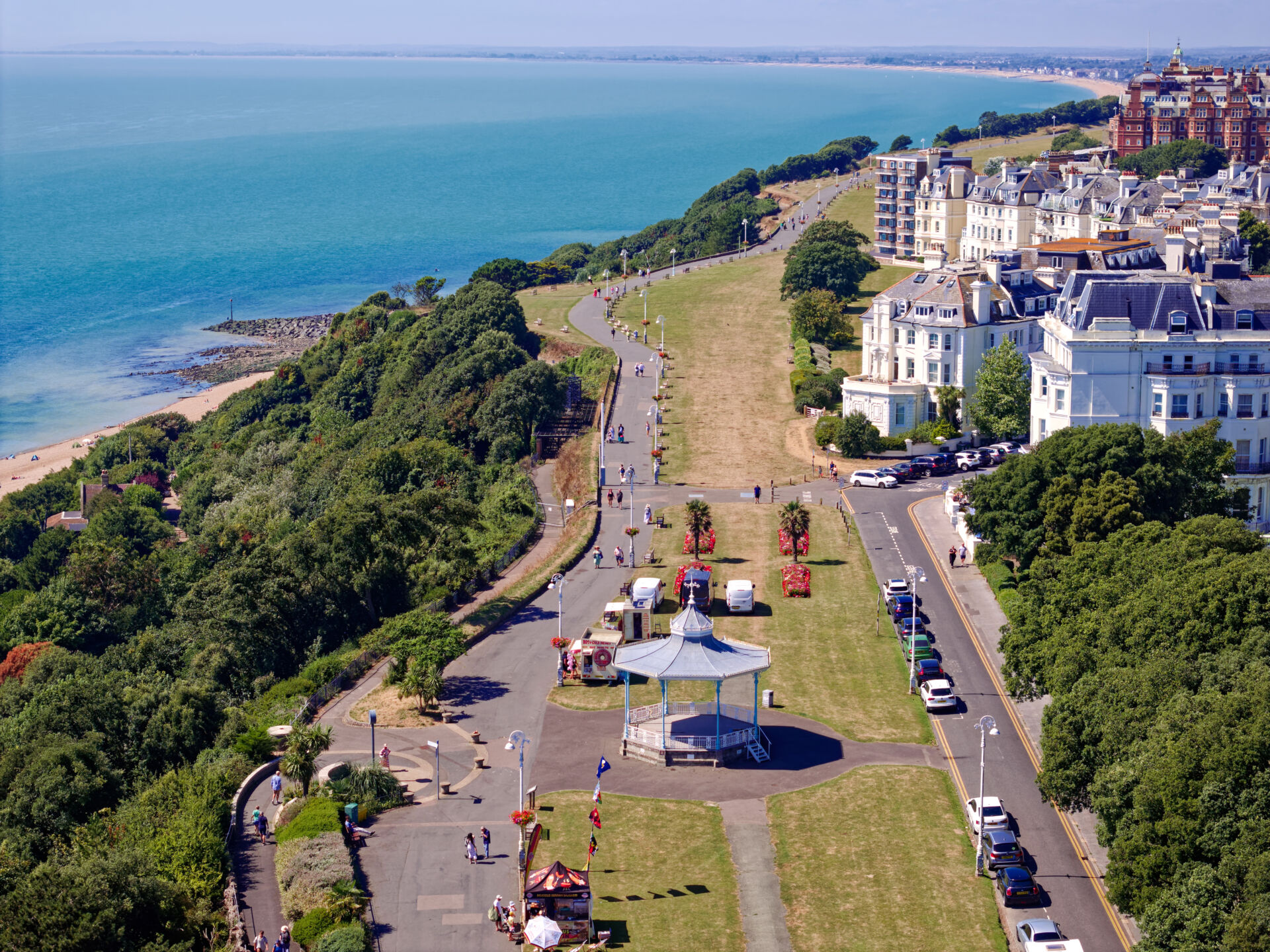 Picture of Folkestone's Coast Line on a sunny Summer's day